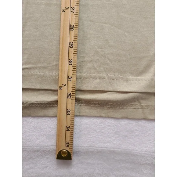 Golf Where Men's Large Tan Mercerized Cotton Short Sleeve Polo Shirt Grey Trim - Picture 6 of 13